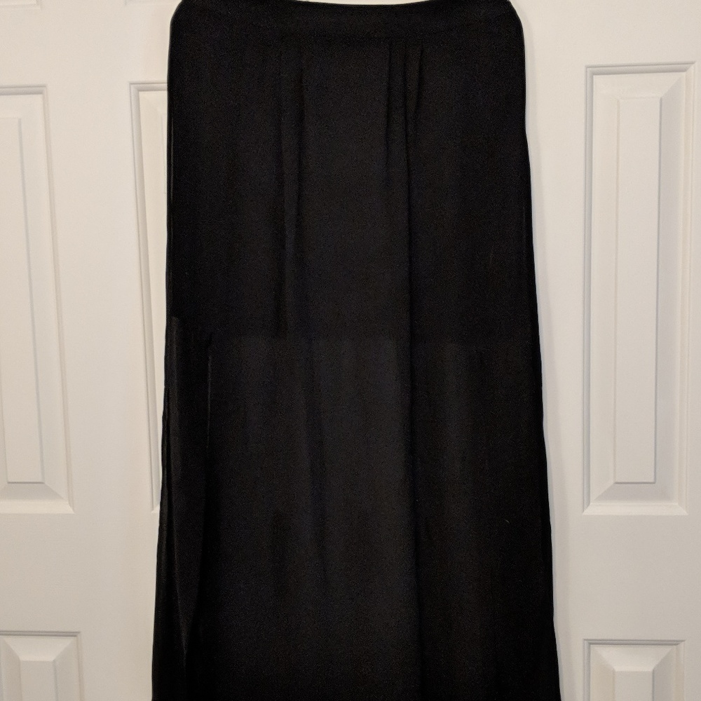 The Limited Sheer Maxi Skirt with Solid MIni - M